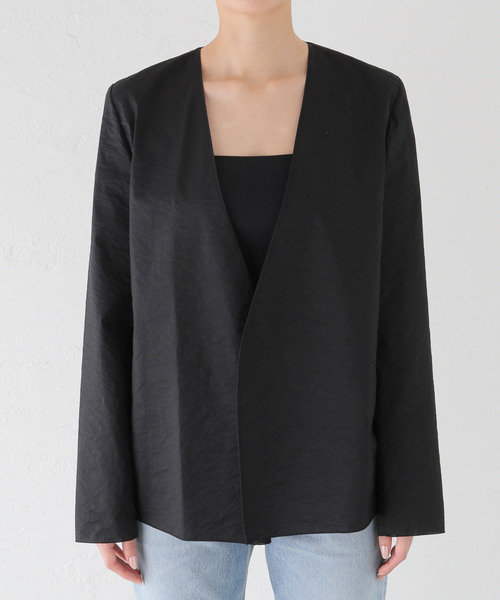 セール】Sheer ジャケット（ノーカラージャケット）｜Plage