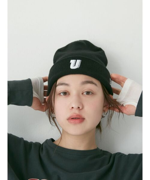 NEW ERA（ニューエラ）の「NEW ERA別注 Uロゴニット帽（ニットキャップ/ビーニー・レディース・アイボリー/ブラック/グリーン・FREE）」の21枚目の写真