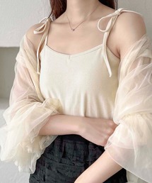 apres jour clair（アプレジュールクレア）の「【apres jour clair】肩リボンカップ付きキャミソール【ZOZOTOWN限定アイテム】（キャミソール）」