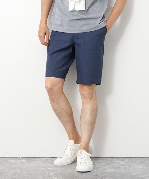 NOLLEY’S(ノーリーズ)の「《ストレッチ/形状回復》SOLOTEX バーズアイショートパンツ(その他パンツ・メンズ・ベージュ/ネイビー/グレー・XL/L/M/S)」の3枚目の写真