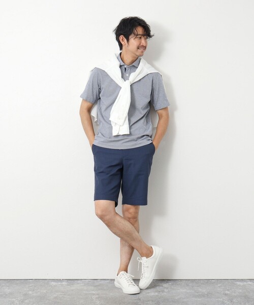NOLLEY’S(ノーリーズ)の「《ストレッチ/形状回復》SOLOTEX バーズアイショートパンツ(その他パンツ・メンズ・ベージュ/ネイビー/グレー・XL/L/M/S)」の4枚目の写真