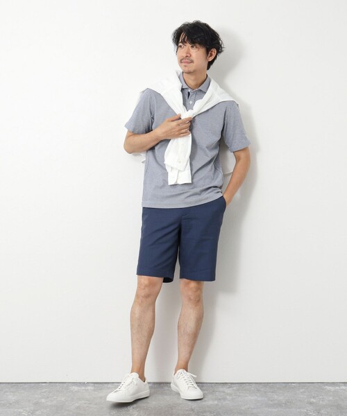 NOLLEY’S(ノーリーズ)の「《ストレッチ/形状回復》SOLOTEX バーズアイショートパンツ(その他パンツ・メンズ・ベージュ/ネイビー/グレー・XL/L/M/S)」の5枚目の写真