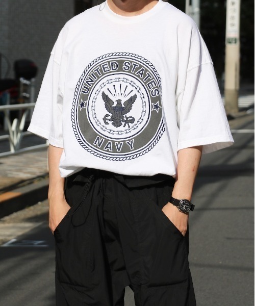 NAVY(ネイビー)の「U.S MILITARY / ユーエスミリタリー US NAVY REFLECT PRINT SS TEE(Tシャツ/カットソー・メンズ・ホワイト・X-LARGE)」の9枚目の写真
