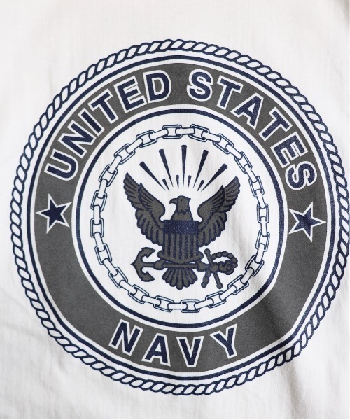 NAVY(ネイビー)の「U.S MILITARY / ユーエスミリタリー US NAVY REFLECT PRINT SS TEE(Tシャツ/カットソー・メンズ・ホワイト・X-LARGE)」の2枚目の写真