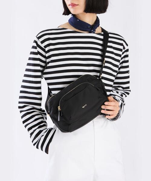 agnes b.(アニエスベー)の「ナイロンショルダーバッグ ”Maron” FT03A-04(ショルダーバッグ・レディース・ブラック・FREE)」の4枚目の写真