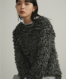 ミックスカラーループシャギーニット