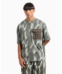 ARMANI EXCHANGE | 【A|X アルマーニ エクスチェンジ】オールオーバーカモフラージュ　半袖クルーネックトップス(Tシャツ/カットソー)