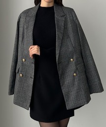 Louere（ルエレ）の「【無地/チェック】ゴールドボタンテーラードジャケット（テーラードジャケット）」