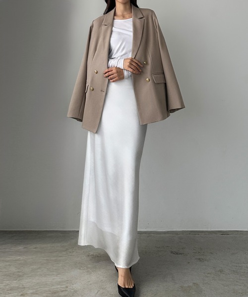 【セール】【無地/チェック】ゴールドボタンテーラードジャケット（テーラードジャケット）｜Louere（ルエレ）