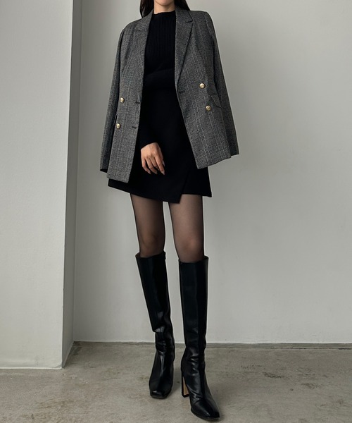 セール】【無地/チェック】ゴールドボタンテーラードジャケット