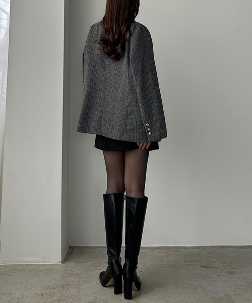 セール】【無地/チェック】ゴールドボタンテーラードジャケット