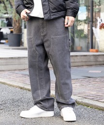 MAISON CLUB(]Nu)́yMAISON CLUBzVINTAGE WASHED Recycled Denim DOUBLE KNEE WORK PANTS /Be[WEHbVTCNfjpc@_uj[(fjpc)