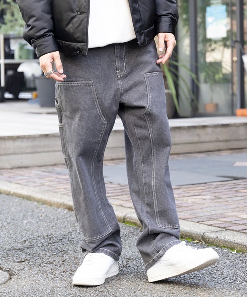 MAISON CLUB(メゾンクラブ)の「【MAISON CLUB】VINTAGE WASHED Recycled Denim DOUBLE KNEE WORK PANTS /ヴィンテージウォッシュリサイクルデニムパンツ ダブルニー(デニムパンツ・メンズ・グレー/ブラック/サックスブルー/ネイビー・L/M/XL)」の17枚目の写真