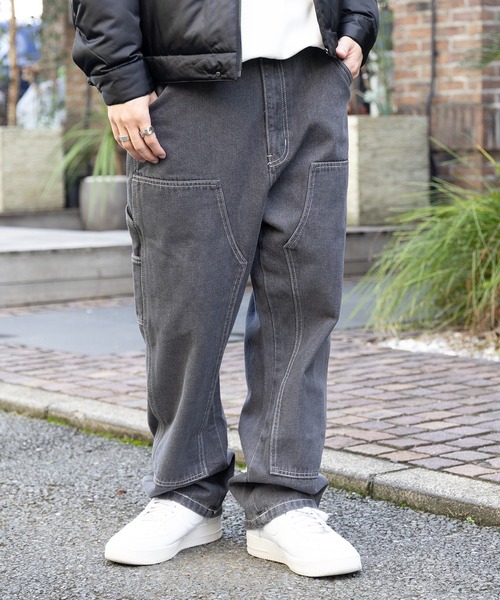 MAISON CLUB(メゾンクラブ)の「【MAISON CLUB】VINTAGE WASHED Recycled Denim DOUBLE KNEE WORK PANTS /ヴィンテージウォッシュリサイクルデニムパンツ ダブルニー(デニムパンツ・メンズ・グレー/ブラック/サックスブルー/ネイビー・L/M/XL)」の18枚目の写真