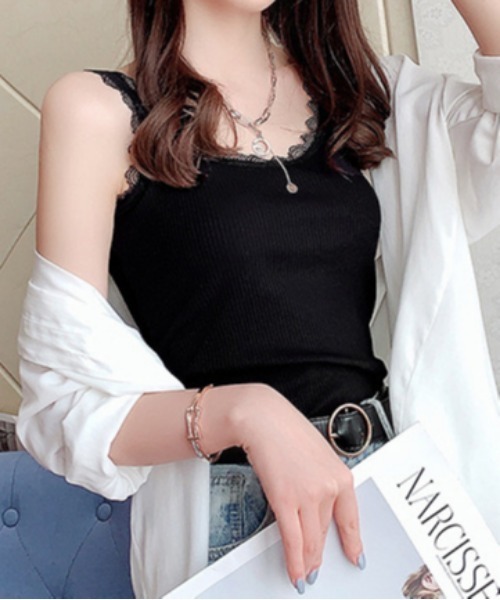 NANEA(ナネア)の「レースキャミソール(キャミソール・レディース・ホワイト/ブラック・MEDIUM/LARGE/X-LARGE/フリー)」の8枚目の写真