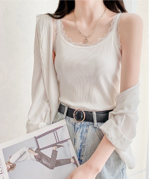 NANEA(ナネア)の「レースキャミソール(キャミソール・レディース・ホワイト/ブラック・MEDIUM/LARGE/X-LARGE/フリー)」の14枚目の写真