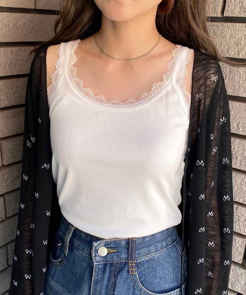 NANEA(ナネア)の「レースキャミソール(キャミソール・レディース・ホワイト/ブラック・MEDIUM/LARGE/X-LARGE/フリー)」の4枚目の写真