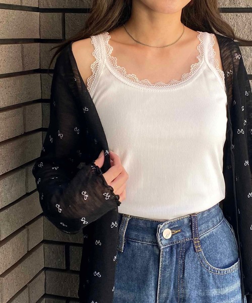 NANEA(ナネア)の「レースキャミソール(キャミソール・レディース・ホワイト/ブラック・MEDIUM/LARGE/X-LARGE/フリー)」の5枚目の写真