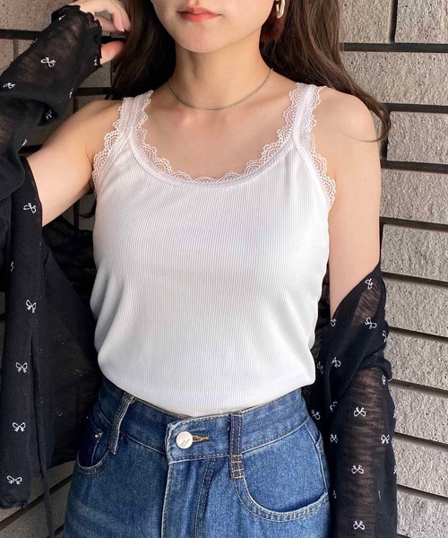 NANEA(ナネア)の「レースキャミソール(キャミソール・レディース・ホワイト/ブラック・MEDIUM/LARGE/X-LARGE/フリー)」の6枚目の写真