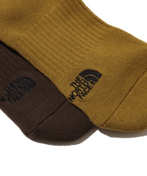 THE NORTH FACE(ザノースフェイス)の「THE NORTH FACE TNF Logo 2P Short / ザ・ノース・フェイス TNF ロゴ 2P ショート(ソックス/靴下・メンズ・オレンジ/マルチ/ブラウン・M/S/L)」の8枚目の写真