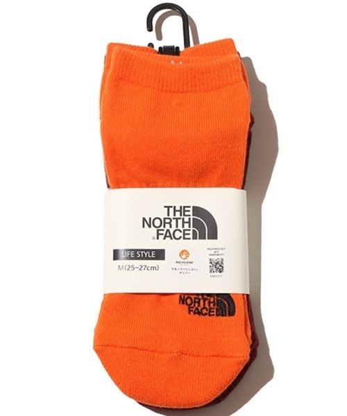 THE NORTH FACE(ザノースフェイス)の「THE NORTH FACE TNF Logo 2P Short / ザ・ノース・フェイス TNF ロゴ 2P ショート(ソックス/靴下・メンズ・オレンジ/マルチ/ブラウン・M/S/L)」の9枚目の写真