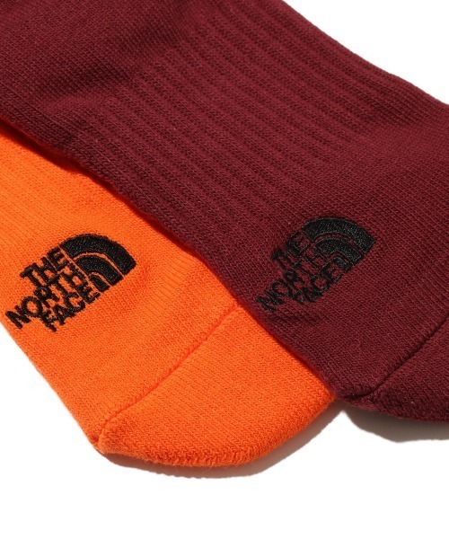 THE NORTH FACE(ザノースフェイス)の「THE NORTH FACE TNF Logo 2P Short / ザ・ノース・フェイス TNF ロゴ 2P ショート(ソックス/靴下・メンズ・オレンジ/マルチ/ブラウン・M/S/L)」の13枚目の写真