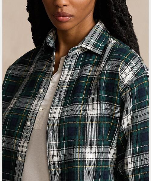 POLO RALPH LAUREN / リラックスド フィット プラッド コットン シャツ/BY/長袖シャツ/S/コットン/GRN/チェック// POLO RALPH LAUREN（ポロ ラルフ ローレン）の「リラックスド フィット