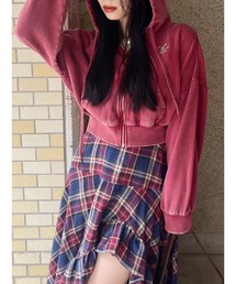 EVRIS | HEARTロゴクロップドパーカー(スウェット)