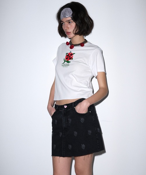 Mardi Mercredi(マルディメクルディ)の「SLIM TSHIRT ENCHANTEE : BEETLE / スリム Tシャツ ENCHANTEE:ビートル(Tシャツ/カットソー・レディース・ホワイト・FREE)」の6枚目の写真