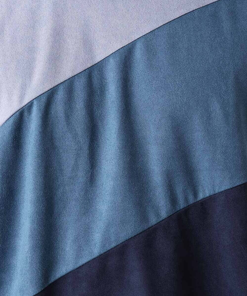 【洗える】五分袖カットソー/スエード切り替えシルキーポンチ（Tシャツ/カットソー）｜MK MICHEL KLEIN HOMME （エムケーミッシェルクランオム）