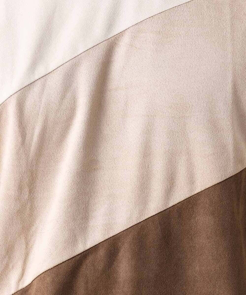 【洗える】五分袖カットソー/スエード切り替えシルキーポンチ（Tシャツ/カットソー）｜MK MICHEL KLEIN HOMME （エムケーミッシェルクランオム）