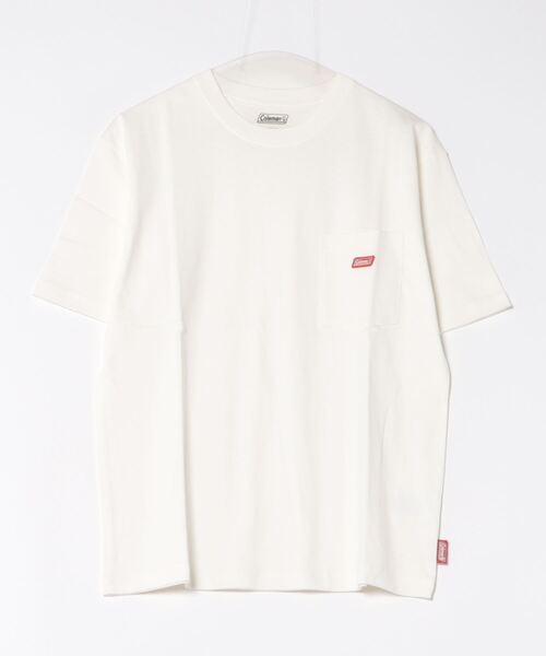 RUGGEDWORKS（ラゲッドワークス）の「Coleman【コールマン】ﾕﾆｾｯｸｽ　 1P REG CREW S/S（Tシャツ/カットソー・レディース・杢グレー/ベージュ/ブラック/ホワイト・S/M/L/LL）」の2枚目の写真