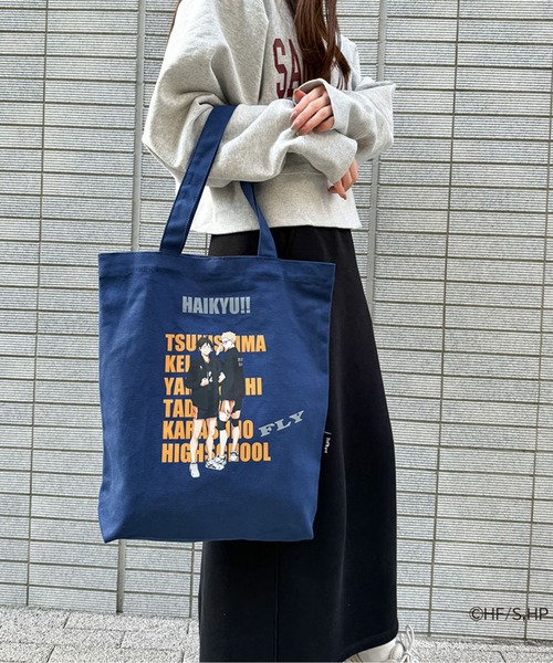 Misto Forza(ミストフォルツァ)の「ハイキュー!! キャンバストートバッグ 月島・山口モチーフ(トートバッグ・レディース・ブルー・FREE)」の1枚目の写真