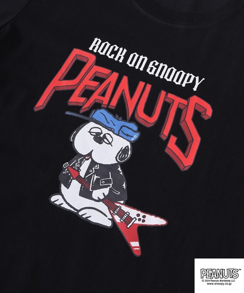 PEANUTS（ピーナッツ）の「PEANUTS 半袖ロックTシャツ（Tシャツ/カットソー・メンズ・ブラック系/ブラック/ホワイト系/ホワイト系1/ブラック系1/ホワイト・M/L/LL）」の22枚目の写真
