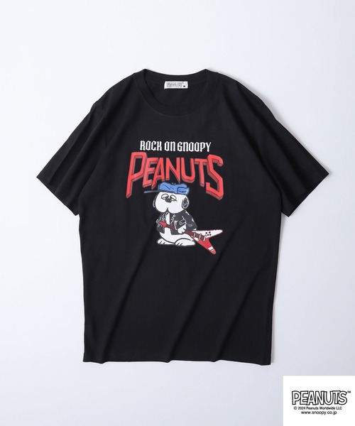 PEANUTS（ピーナッツ）の「PEANUTS 半袖ロックTシャツ（Tシャツ/カットソー・メンズ・ブラック系/ブラック/ホワイト系/ホワイト系1/ブラック系1/ホワイト・M/L/LL）」の20枚目の写真