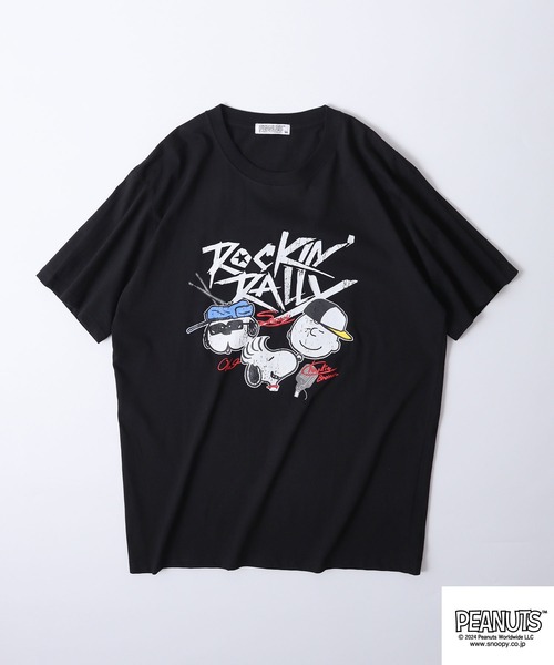 PEANUTS（ピーナッツ）の「PEANUTS 半袖ロックTシャツ（Tシャツ/カットソー・メンズ・ブラック系/ブラック/ホワイト系/ホワイト系1/ブラック系1/ホワイト・M/L/LL）」の16枚目の写真