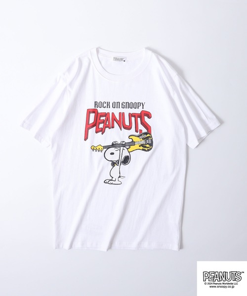 PEANUTS（ピーナッツ）の「PEANUTS 半袖ロックTシャツ（Tシャツ/カットソー・メンズ・ブラック系/ブラック/ホワイト系/ホワイト系1/ブラック系1/ホワイト・M/L/LL）」の9枚目の写真