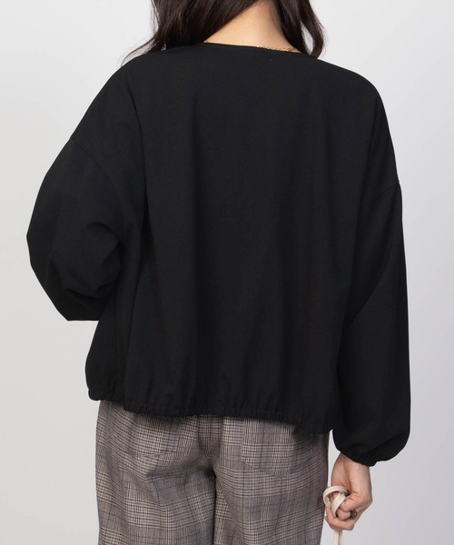 Howdy Marie（ハウディ―マリー）の「Howdy Marie 梨地ジップブルゾン（ブルゾン・レディース・ブラック/キャメル・フリー）」の7枚目の写真