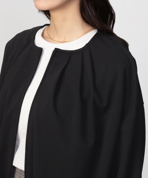 Howdy Marie（ハウディ―マリー）の「Howdy Marie 梨地ジップブルゾン（ブルゾン・レディース・ブラック/キャメル・フリー）」の5枚目の写真