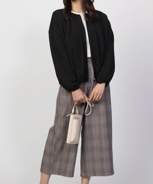 Howdy Marie（ハウディ―マリー）の「Howdy Marie 梨地ジップブルゾン（ブルゾン・レディース・ブラック/キャメル・フリー）」の8枚目の写真