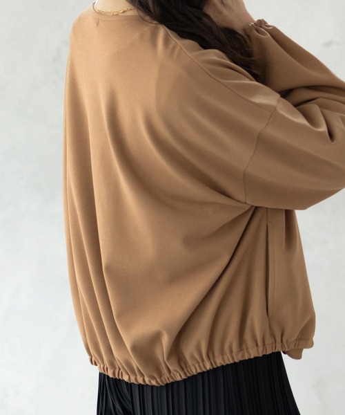 Howdy Marie（ハウディ―マリー）の「Howdy Marie 梨地ジップブルゾン（ブルゾン・レディース・ブラック/キャメル・フリー）」の10枚目の写真