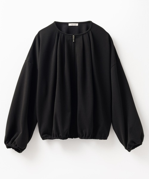 Howdy Marie（ハウディ―マリー）の「Howdy Marie 梨地ジップブルゾン（ブルゾン・レディース・ブラック/キャメル・フリー）」の13枚目の写真