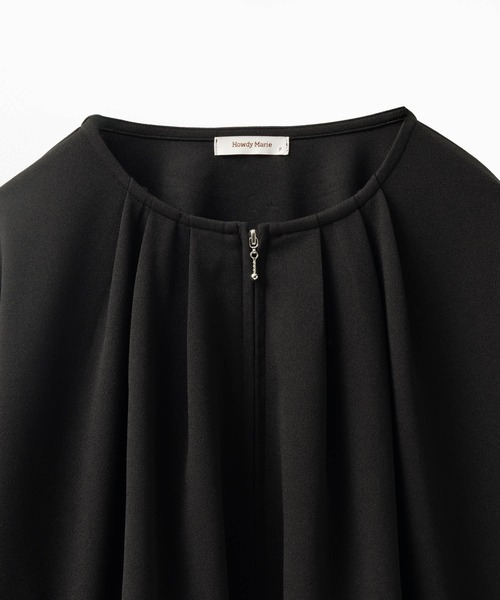 Howdy Marie（ハウディ―マリー）の「Howdy Marie 梨地ジップブルゾン（ブルゾン・レディース・ブラック/キャメル・フリー）」の15枚目の写真
