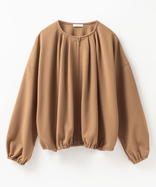 Howdy Marie（ハウディ―マリー）の「Howdy Marie 梨地ジップブルゾン（ブルゾン・レディース・ブラック/キャメル・フリー）」の17枚目の写真