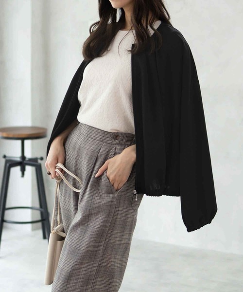 Howdy Marie（ハウディ―マリー）の「Howdy Marie 梨地ジップブルゾン（ブルゾン・レディース・ブラック/キャメル・フリー）」の19枚目の写真