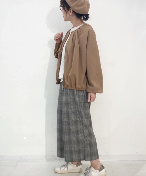 Howdy Marie（ハウディ―マリー）の「Howdy Marie 梨地ジップブルゾン（ブルゾン・レディース・ブラック/キャメル・フリー）」の21枚目の写真