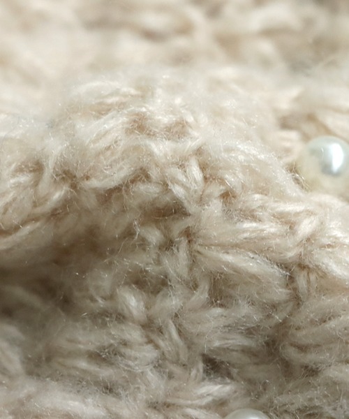 antiqua(アンティカ)の「パールニットハット(ニットキャップ/ビーニー・レディース・ブラック/ベージュ・FREE)」の18枚目の写真