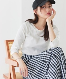 七分袖シンプルTシャツ