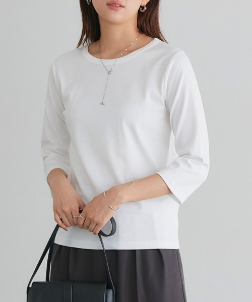 シビリゼ 38サイズ 半袖Ｔシャツ3418-1 lady 夏 40代 50代 夏ニットトップス リブニット 半袖トップス レディース 40代50代
