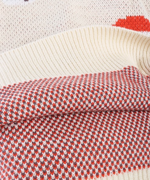 【セール】アニマルモチーフ 総柄ジャガードニット（シロクマ・黒猫・フレンチブル）（ニット/セーター）｜WESTSEA（ウエストシー）